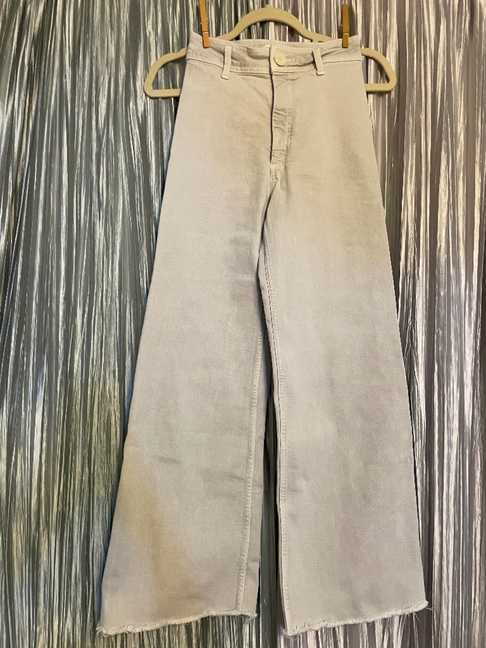 Zara "The Marine Straight" Grey Denim Flare Pants